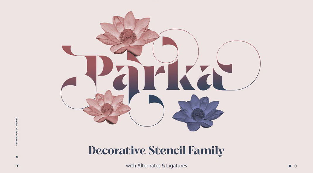 Parka font family by creativemedialab