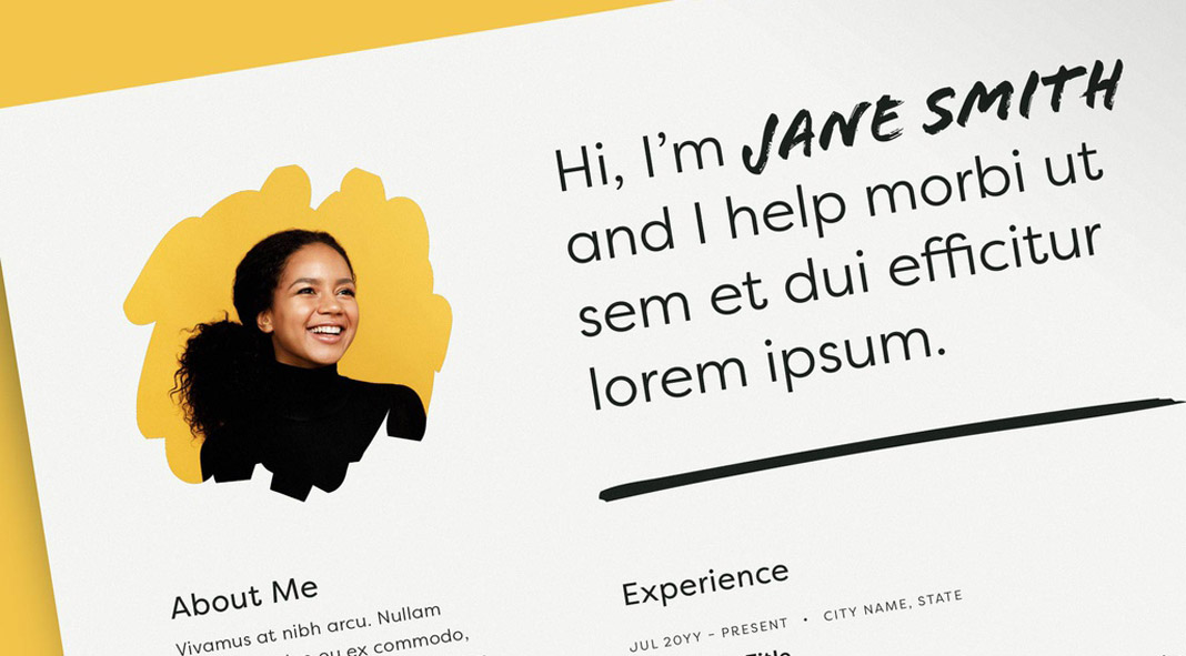 Adobe InDesign Resume Template with Photo Placeholder