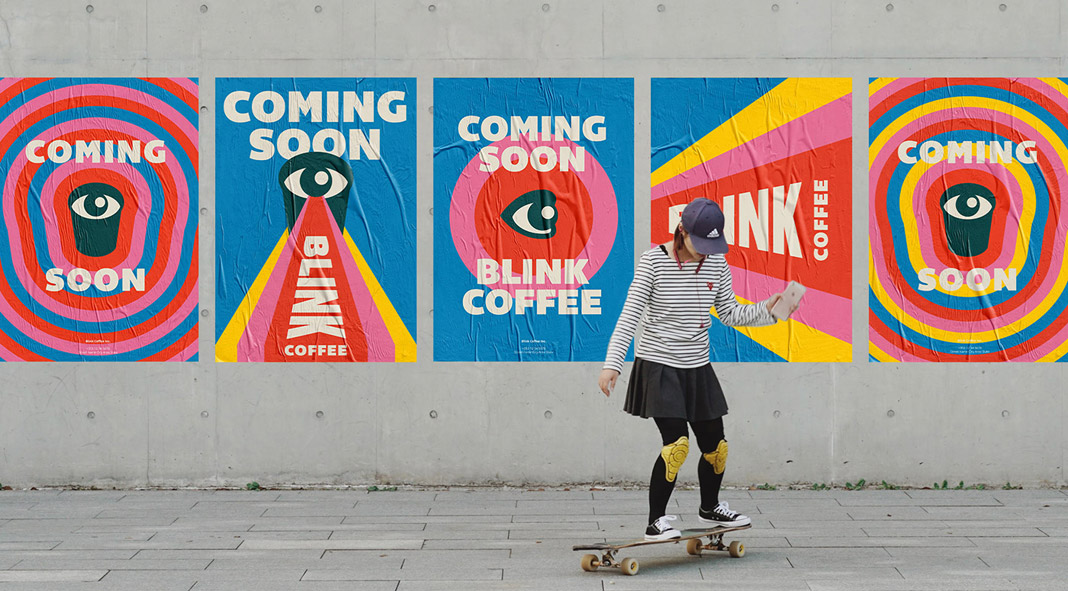 Blink Coffee branding by Ana Miminoshvili