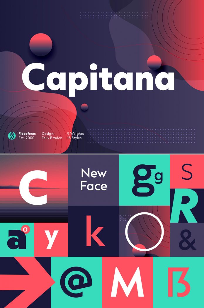 Capitana font family by Felix Braden