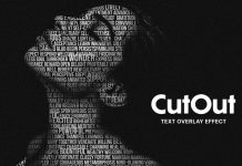 Cut Out Text Portrait Photo Effect Mockup for Adobe Photoshop