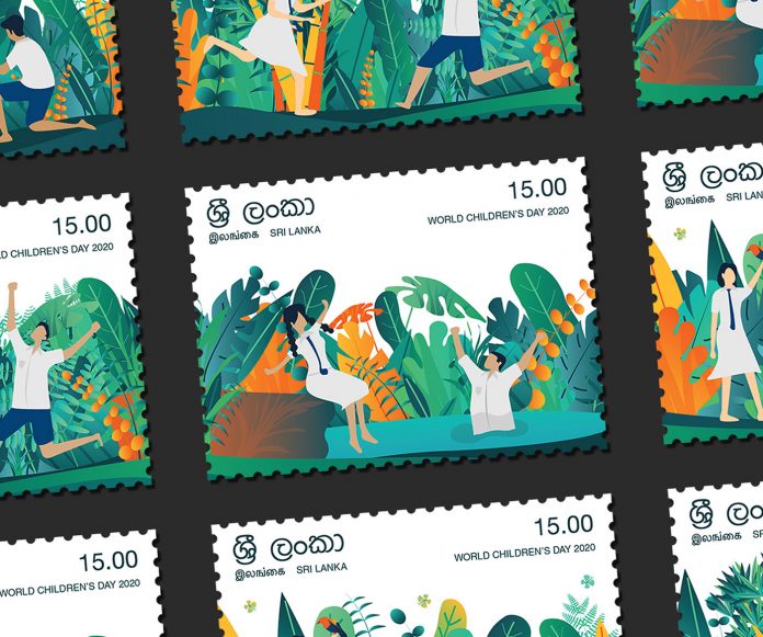Celebrate Childhood with Nature - Stamp Series by Sathira Ravin