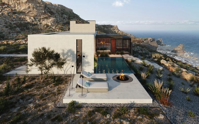 House on a cliff in Portugal by Kerimov Architects