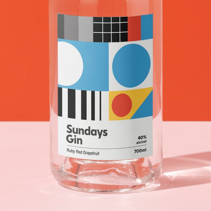 Sundays gin branding by Robert Wiltshire