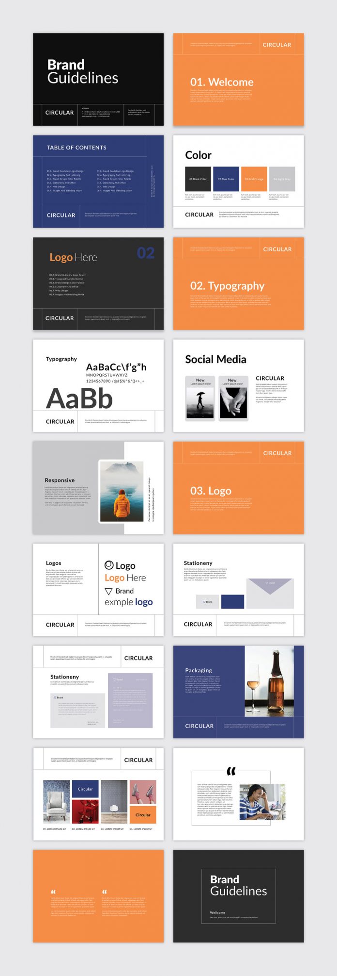 Brand Guidelines Template by PixWork