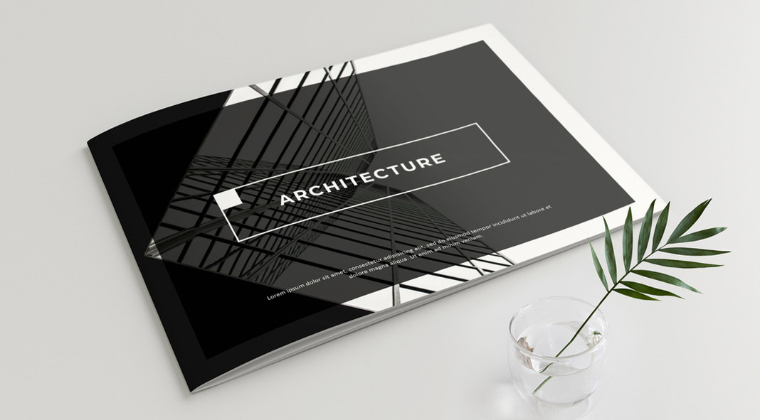 Brochure Template with Gray Accents for Adobe InDesign