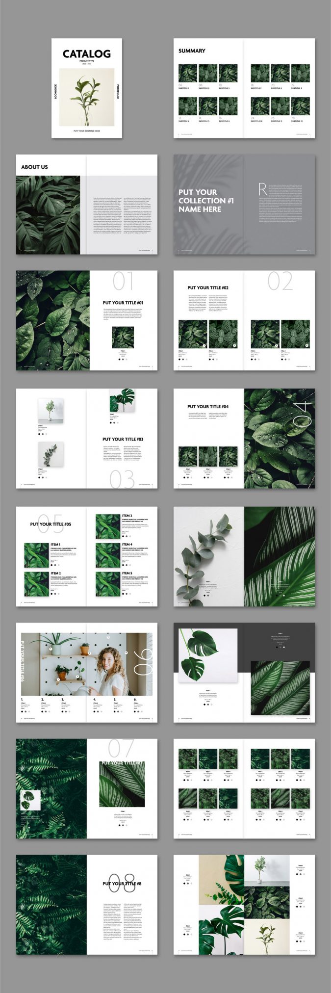 Catalog Adobe InDesign Template with 32 Pages