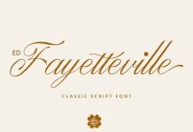 ED Fayetteville Script font by Emyself Design.