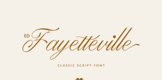 ED Fayetteville Script font by Emyself Design.