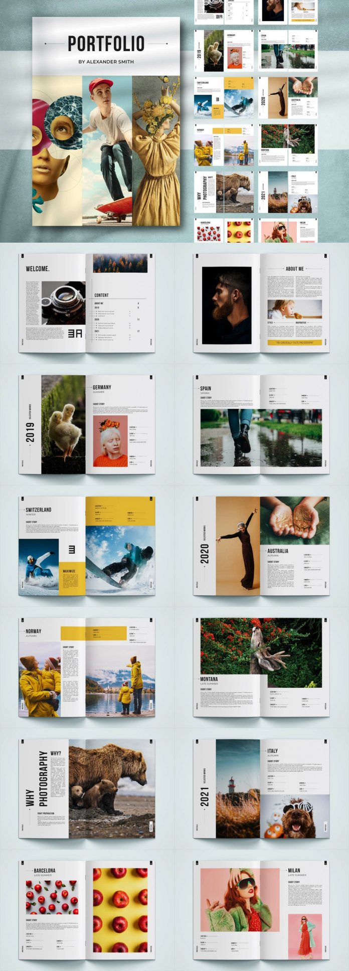Download a Photography Portfolio InDesign Template with 25 Pages