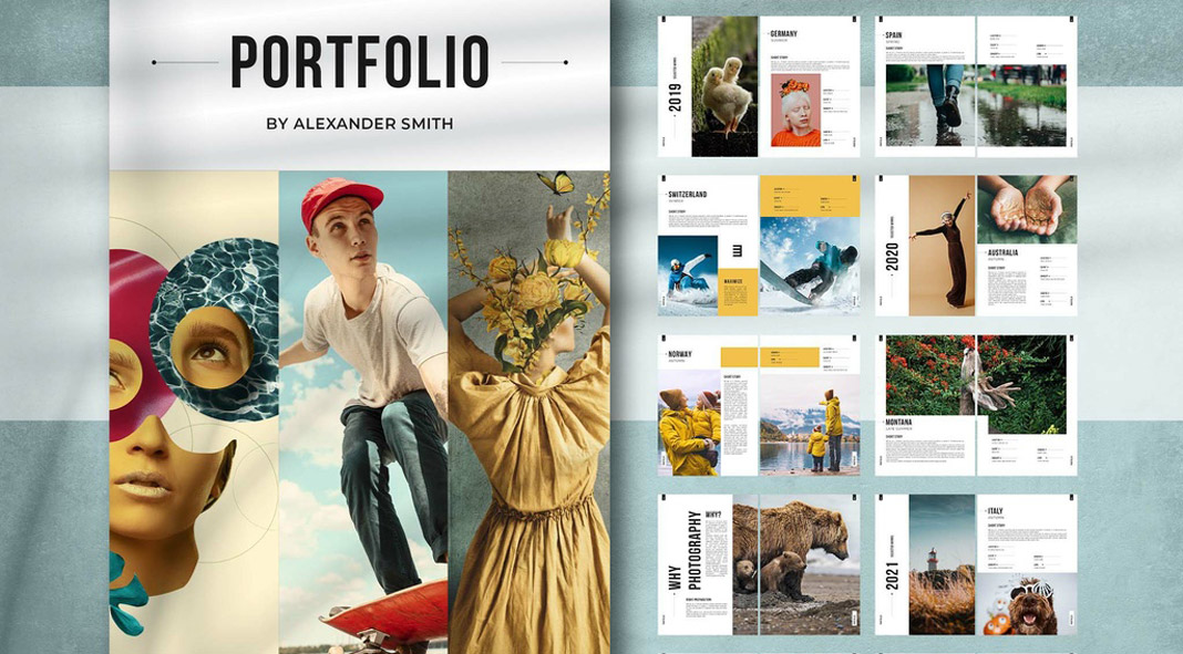 Photography Portfolio InDesign template by GrkiCreative