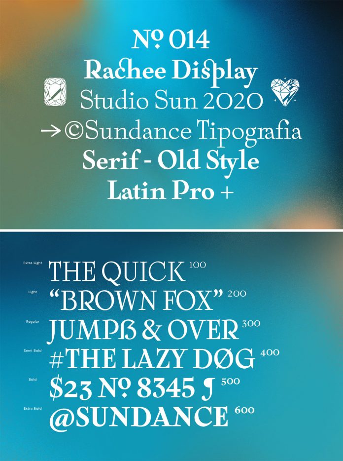 Rachee Display font family by Studio Sun