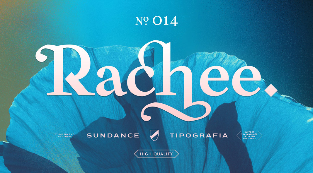Rachee Display font family by Studio Sun