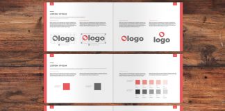 Red and White Brand Manual Layout by McLittle Stock