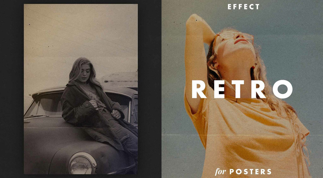 Retro Photo Effect Mockup for Adobe Photoshop