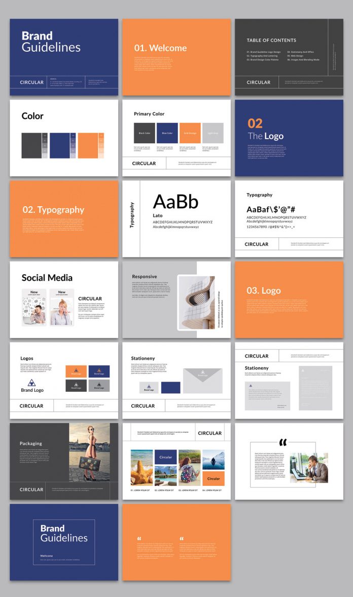 Brand Guidelines InDesign Template by PixWork