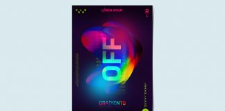 Event Flyer Photoshop Template with Colorful Gradient Shapes