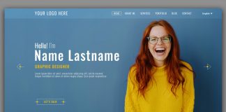 Personal Website Template with Yellow Accents by @Grkic Creative