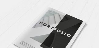 Portfolio InDesign Template with Gray Accents