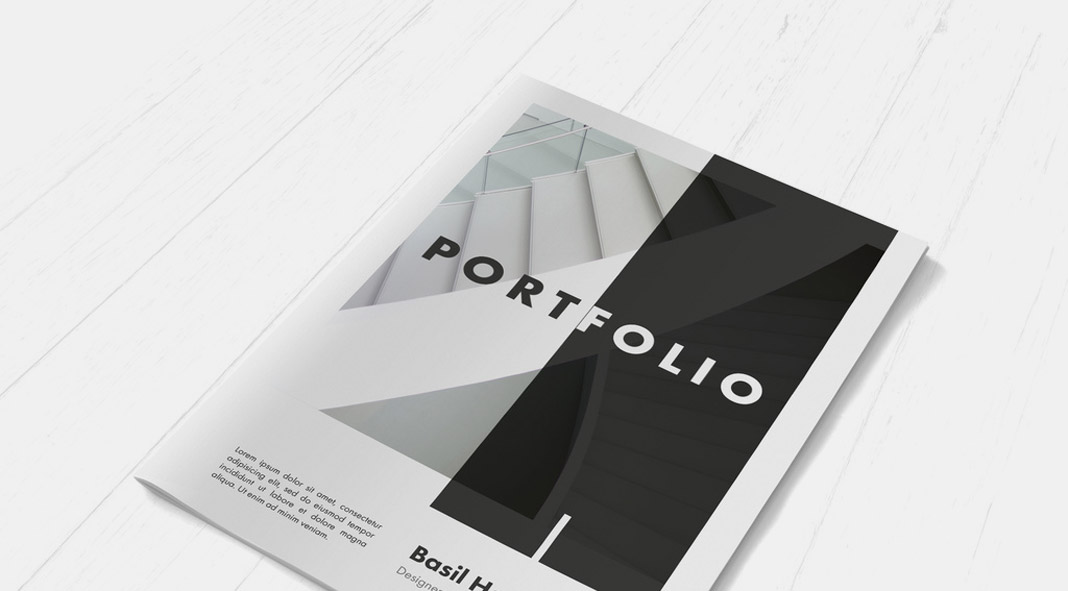 Portfolio InDesign Template with Gray Accents