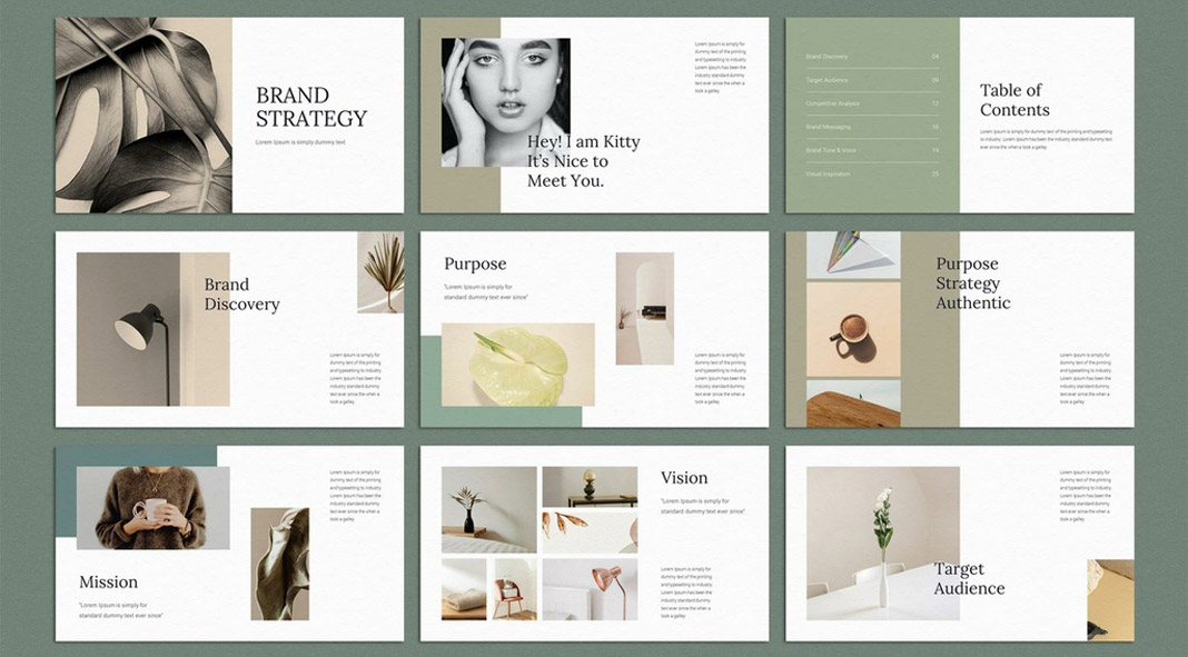 Brand Strategy Presentation Template for Adobe InDesign