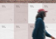 Multiple Outdoor Weathered Paper Posters Photoshop Mockup