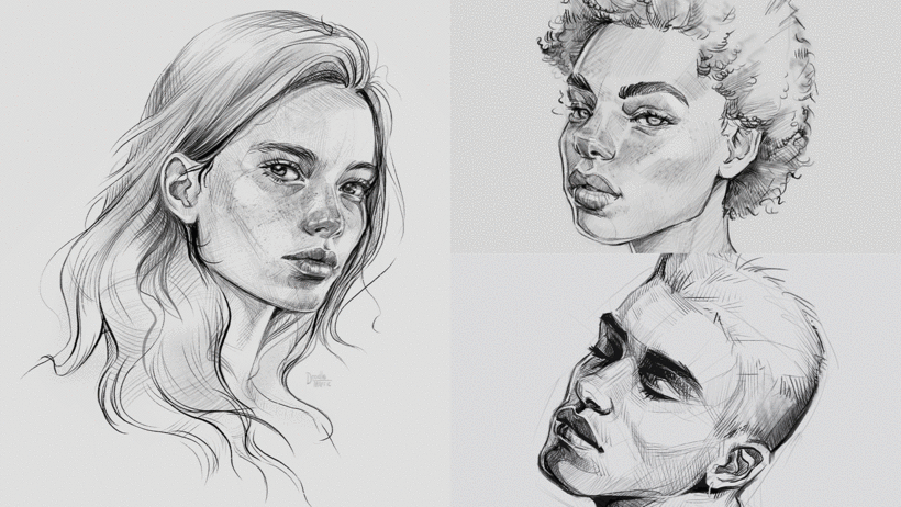 Online course learn to draw portraits
