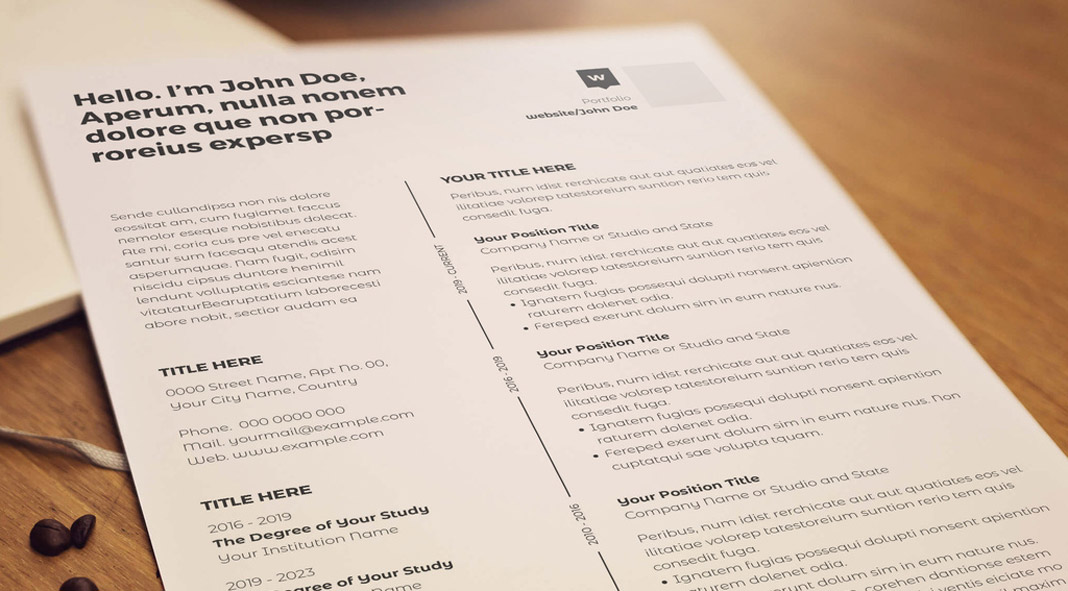 Create a Minimalist Resume Layout with this Adobe InDesign Template