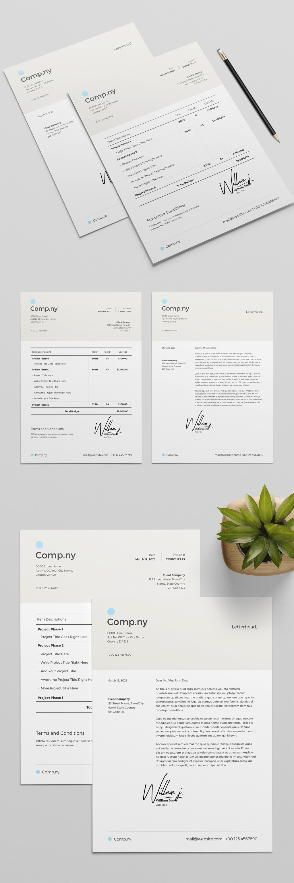 Download Invoice InDesign Template on Adobe Stock