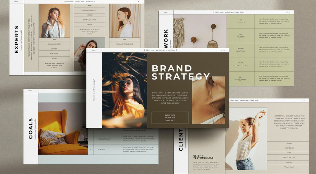 Download Adobe InDesign Brand Strategy Screen Presentation Template
