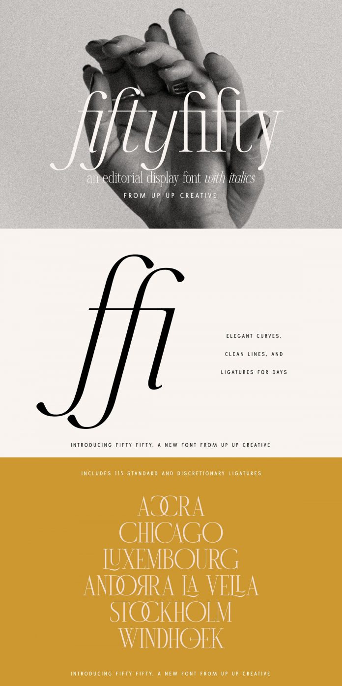Fifty Fifty Font by Up Up Creative