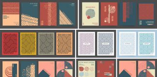 Geometric Pattern Designs for Posters, Covers, Business Cards, Stationery, and more.