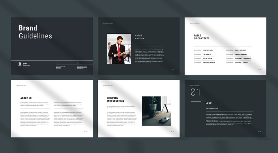Minimal Adobe InDesign Brand Guidelines Layout with 30 Pages