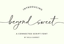 Beyond Sweet Font by Mila Garret