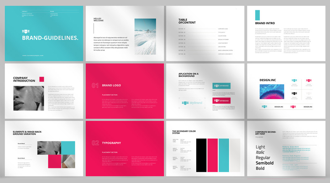 Brand Identity Guidelines Brochure Template by PixWork