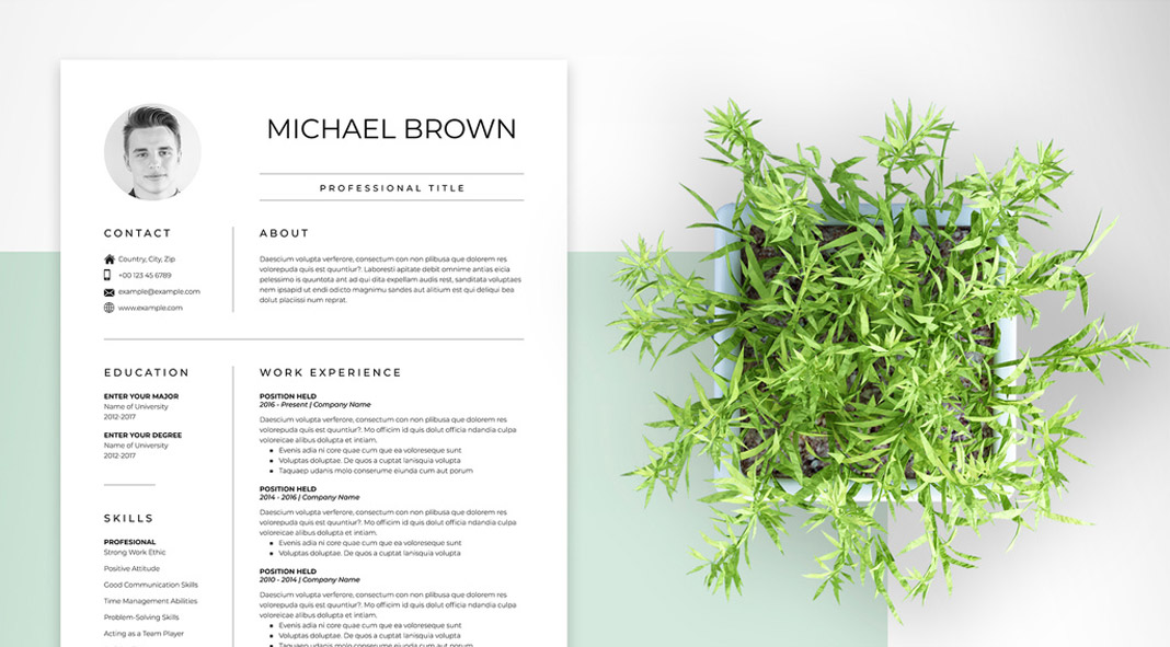 Customizable Resume and Cover Letter Set for Adobe InDesign