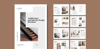 Download Minimal Architecture and Interior Design Brochure Template for Adobe InDesign