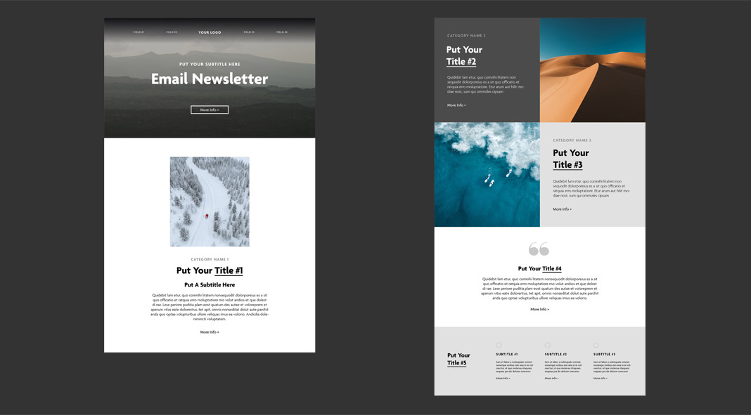 E-Mail Newsletter Template for Adobe InDesign