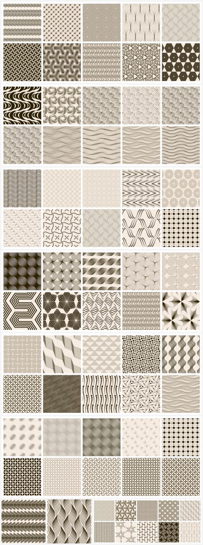 Download geometric patterns as fully editable vector graphics