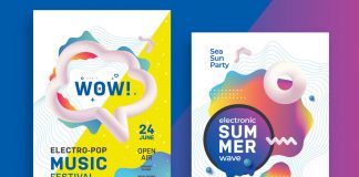 Electro Pop Music Festival Poster Template for Adobe Illustrator