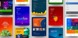 Adobe Photoshop App UI Mockup Tablet Set - Free Download with Adobe Stock Trial Subscription