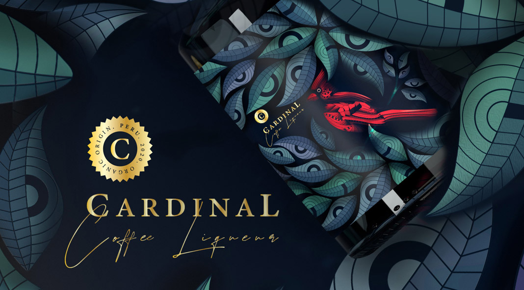 Cardinal coffee liqueur brand and packaging design by CreativeByDefinition Studio