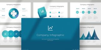 Adobe InDesign Company Presentation Template with Infographics