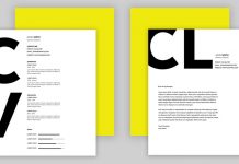 Curriculum Vitae Resume Templates Set with Bold Typography for Adobe Photoshop