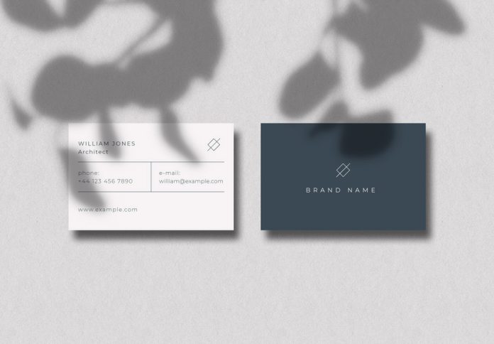 Minimalist Two-Sided Business Card Template for Adobe Illustrator