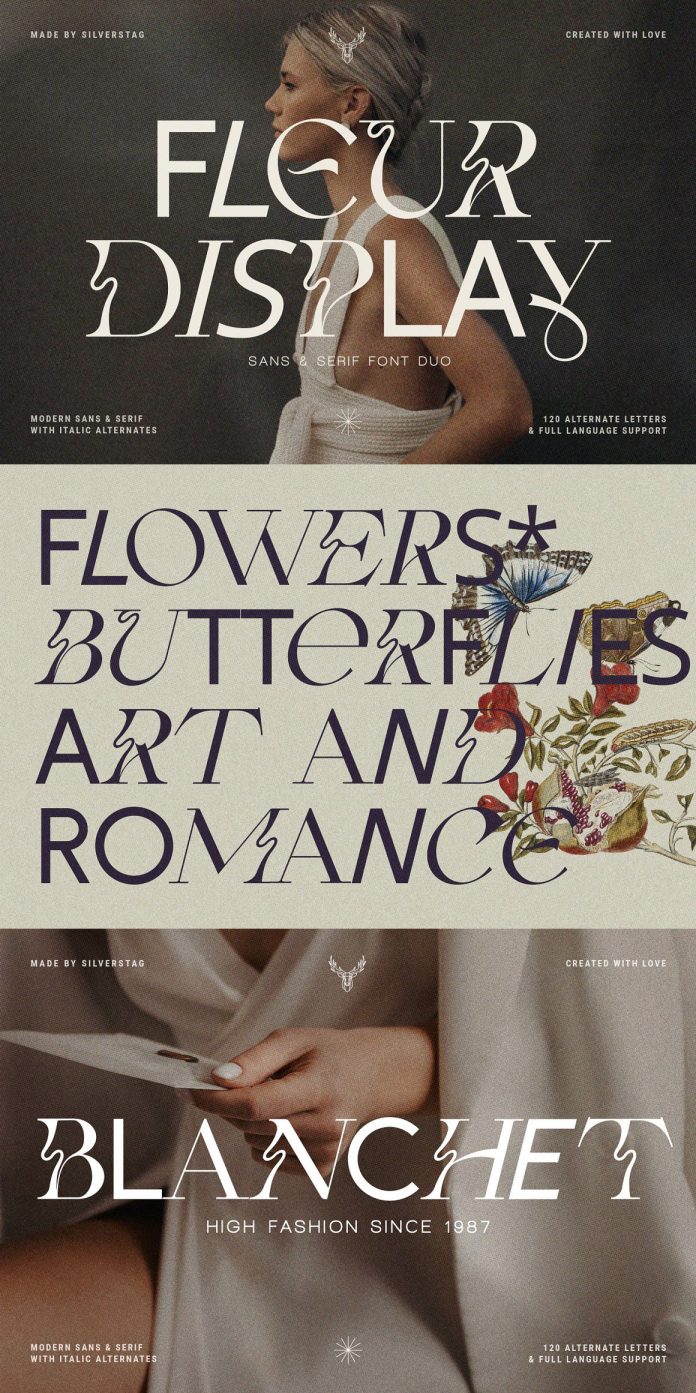 Fleur Display Font Duo by SilverStag