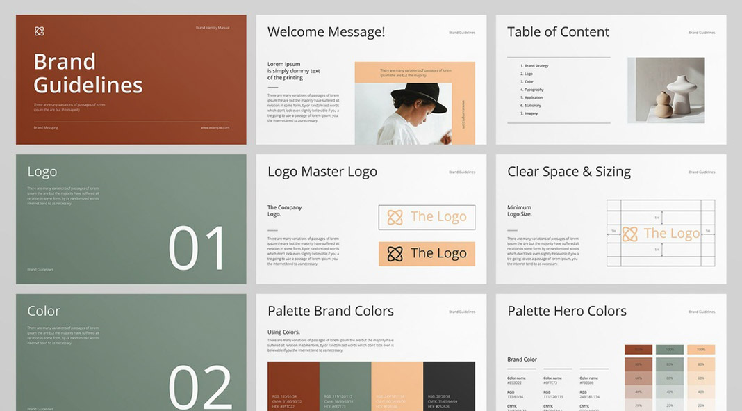 Adobe InDesign Brand Guidelines Presentation Template by TemplatesForest