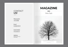 Download a minimal magazine template for Adobe InDesign
