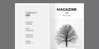 Download a minimal magazine template for Adobe InDesign