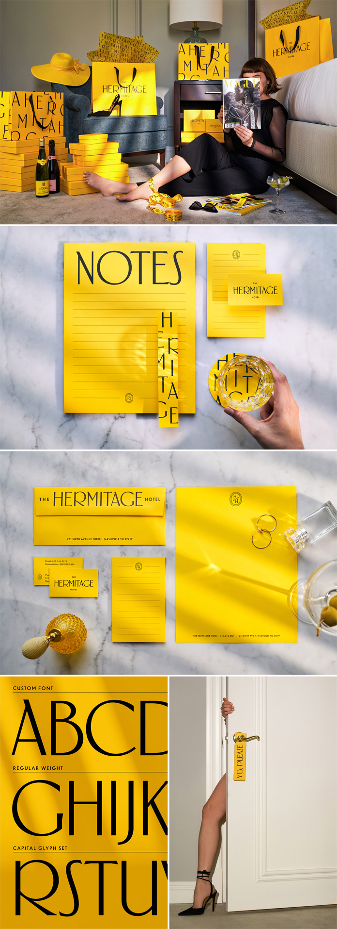 Hermitage Hotel rebranding by creative studio Mucca